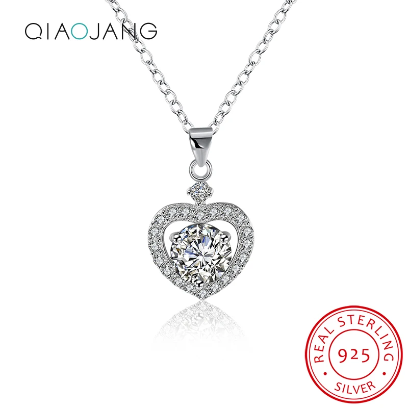 Новейший дизайн 925 серебряные ювелирные изделия в форме сердца ожерелье