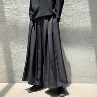 mens pants spring and autumn nine minutes loose pants culottes wide leg pants mens casual pants large size youth trend