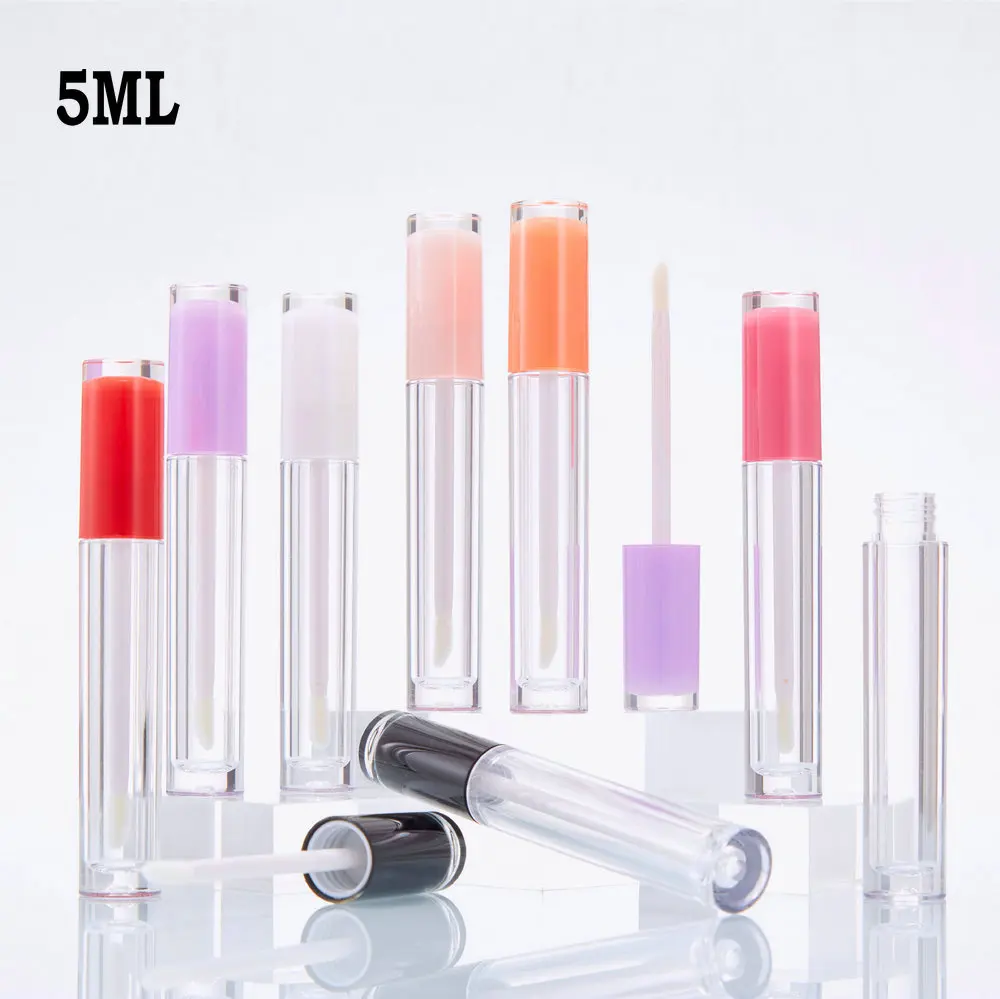 

5 мл пустая бутылка для блеска для губ с круглой трубкой помада «сделай сам» контейнер многоразового флаконы образец Дисплей бутылка