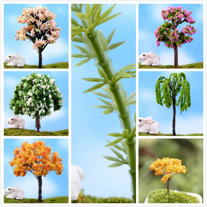 7 10 см мини искусственная Статуэтка искусственное растение горшок Сказочный Сад