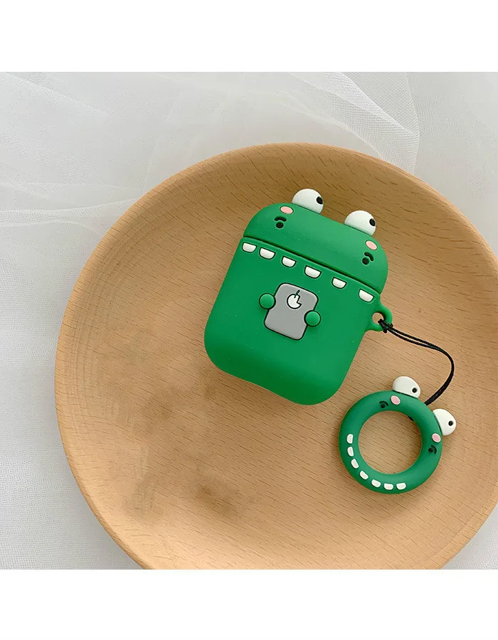 Новинка хит продаж милый мультяшный чехол для наушников Airpods Apple защитный лягушка