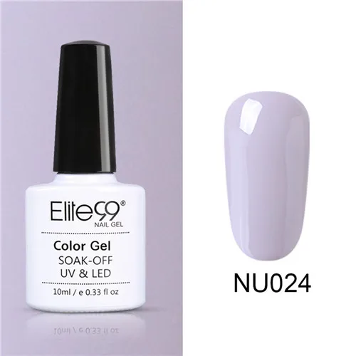 NU024 Elite99 Гель-лак Набор UV Vernis Полупостоянный праймер верхнее покрытие 10 мл телесный гель лак для ногтей, маникюр гель лак PolishesNails - Цвет: NU024