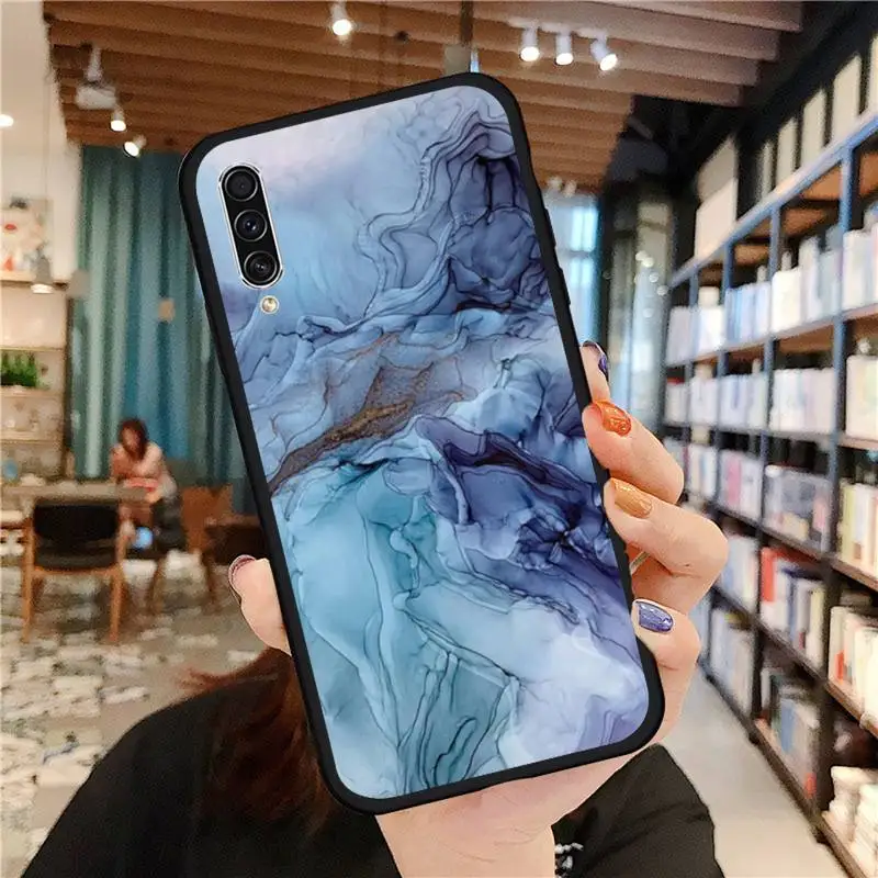 

Ink Brush art design Marble Pattern Phone Case For Samsung galaxy A S note 10 7 8 9 20 30 31 40 50 51 70 71 21 s ultra plus