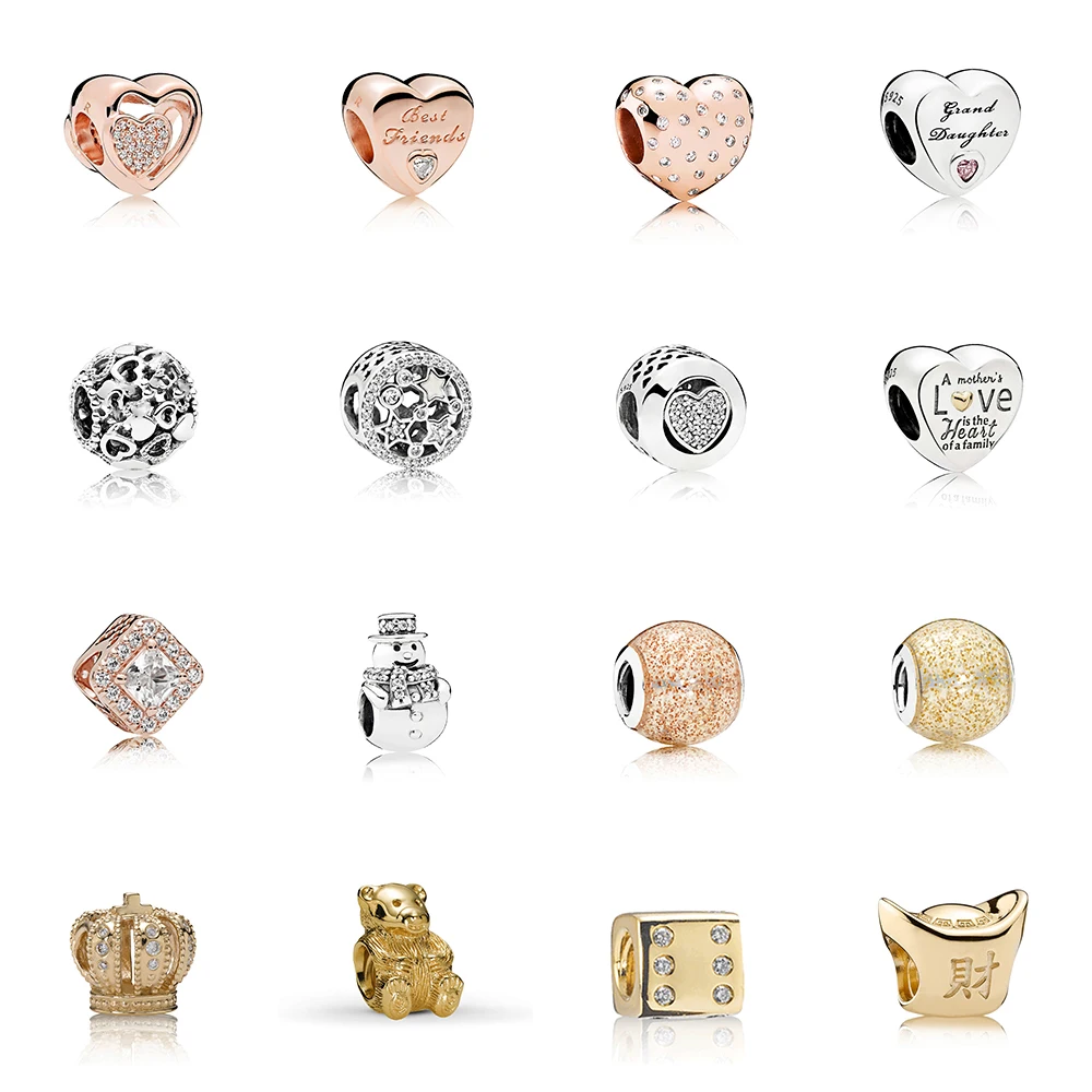 Женский браслет из серебра пробы с золотистой короной 1: 1 | Украшения и аксессуары