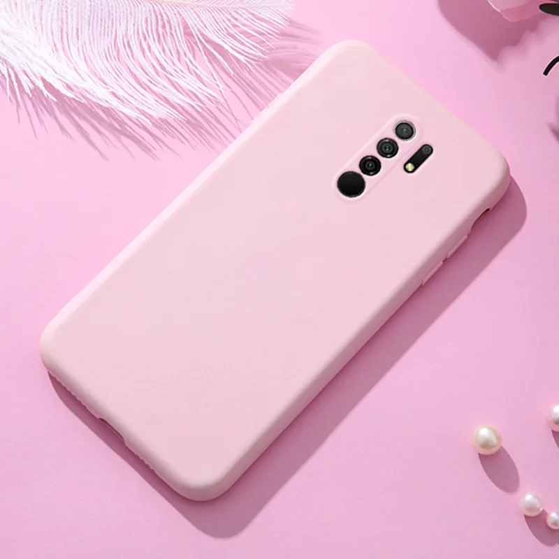 Жидкий силиконовый чехол для Xiaomi Redmi 9 9A 10X 8A 7A 6 6A Мягкий бампер телефона Note Pro Max 9S 8