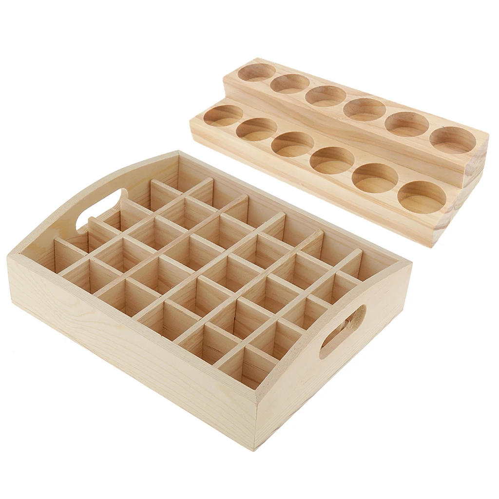 2 шт. деревянная коробка для эфирных масел демонстрационный Чехол Органайзер