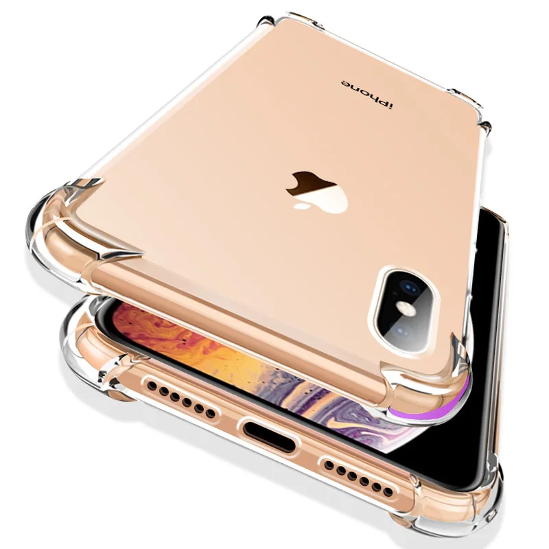 Для iPhone 11 12 X XS Max чехол для 7 8 6s плюс противоударный мягкий силиконовый мобильного