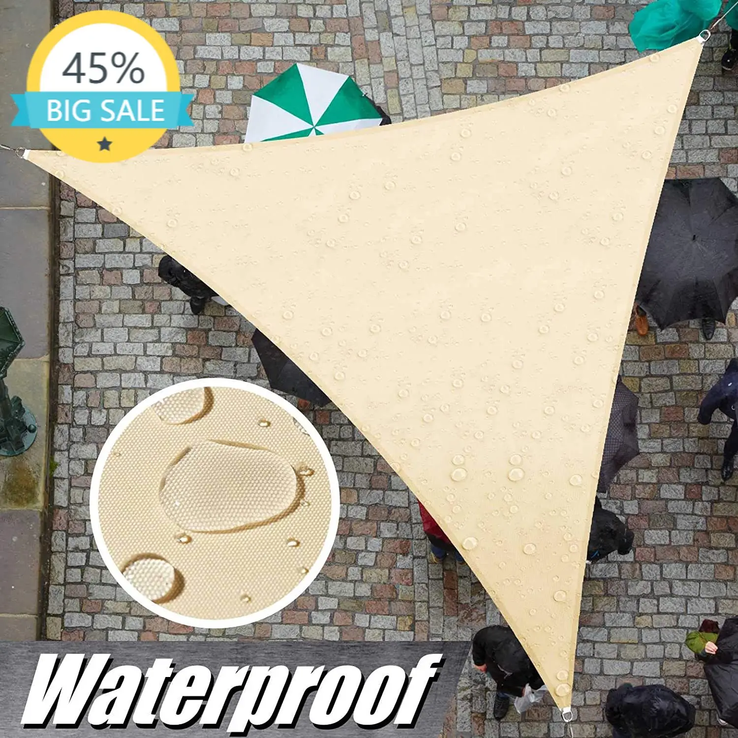 

Waterproof Dwaterproof Sun Shade Sail Triangle Parasol Garden Outdoor Patio Awings Canopy Pool Awning Camp Sun Shelter Tent