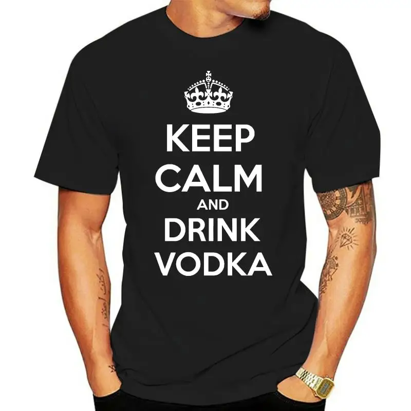 

Keep Calm And Drink Vodka T-Shirt Cool Party Club Lounge Tee Shirt