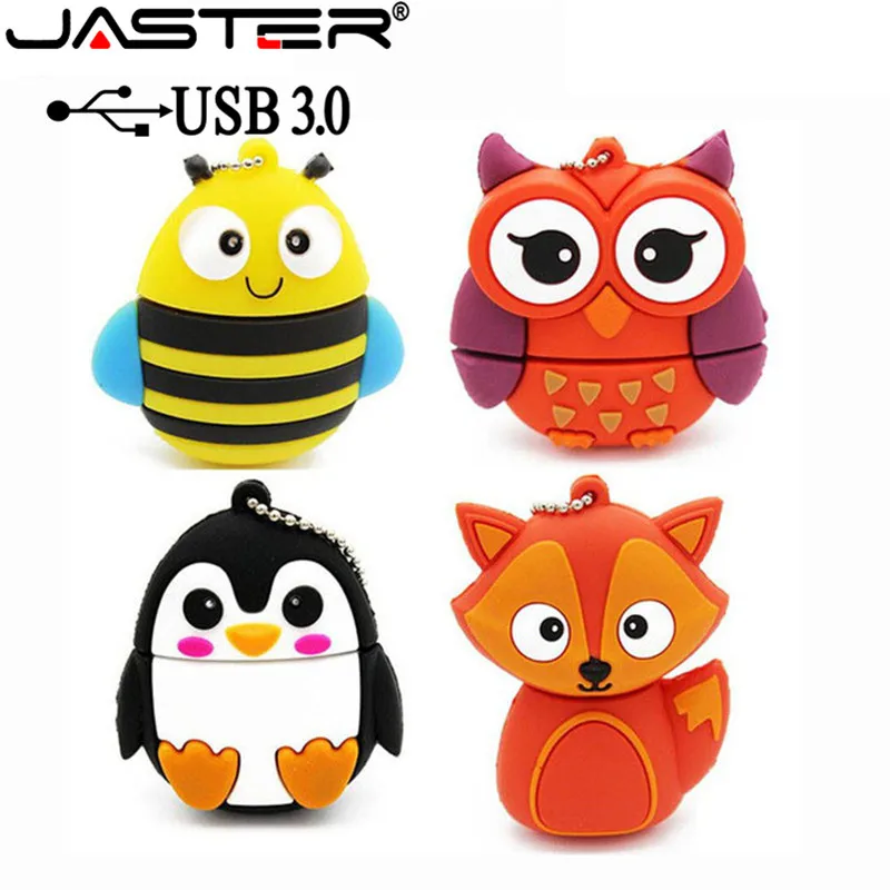 Корабль USB 3 0 Горячая пингвина и Совы лисы Флеш накопитель мультфильм карту флэш