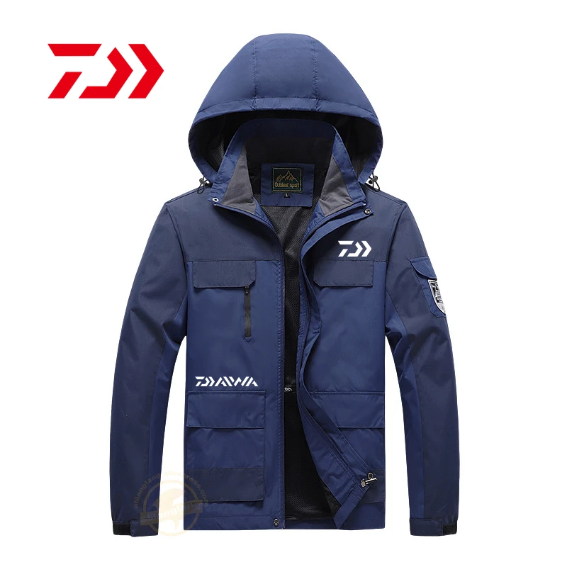 

Men's Daiwa Outdoor Sport Windproof Fishing Jackets Hooded Long Sleeve Fishing Clothes Hunting Hiking for Fishing Clothing