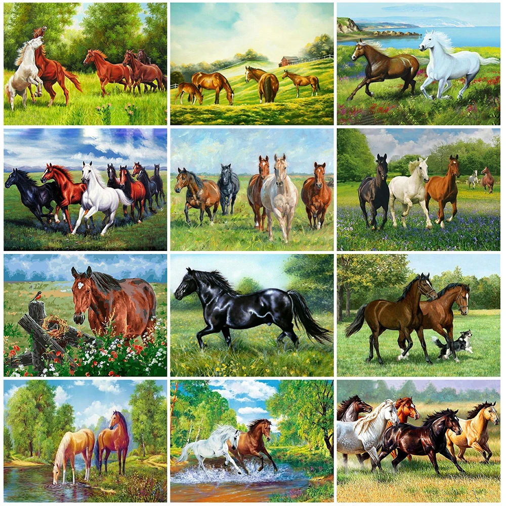 

EverShine 5D алмазная живопись «сделай сам», лошадь, полная вышивка, квадратная Алмазная вышивка, животное, Новое поступление, мозаика, вышивка, Н...