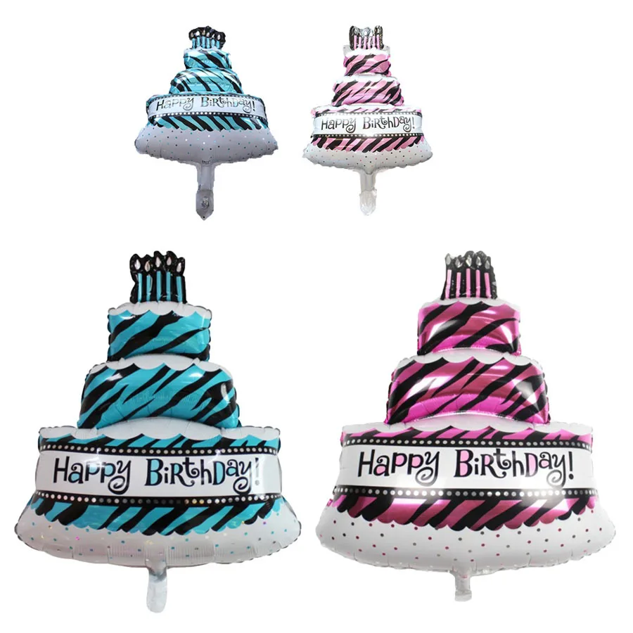 Большой фиолетовый розовый синий торт воздушный шар из алюминиевой фольги