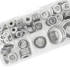 Плоская шайба M3 M4 M5 M6 M8 M10, плоский комплект шайб из нержавеющей стали 270, 304 шт., с коробкой для хранения