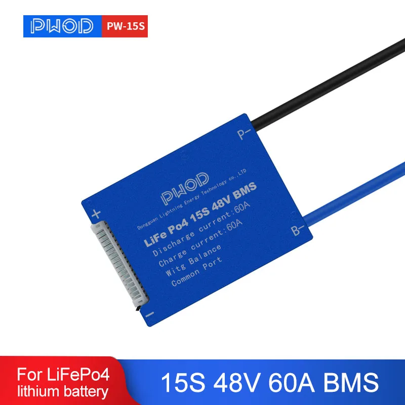 Многофункциональный Умный 15S 48V LiFePo4 общий порт BMS баланс зарядки для электровелосипеда E-scooter Аккумуляторный блок