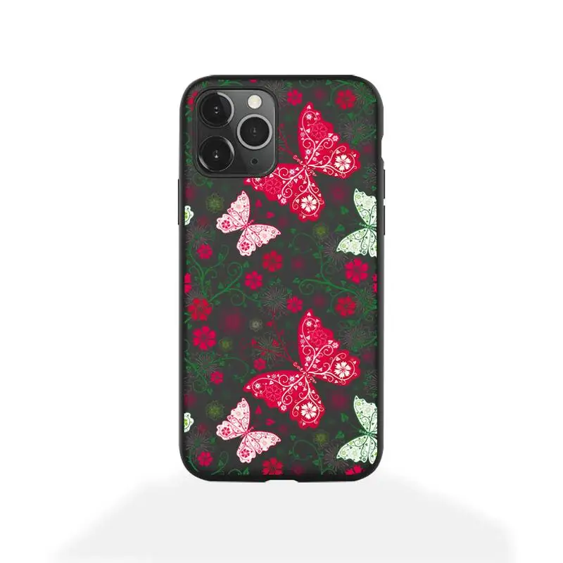 beauty blue butterfly phone case for iphone 12 pro max mini 11 pro xs max 8 7 6 6s plus x 5s se 2020 xr case free global shipping