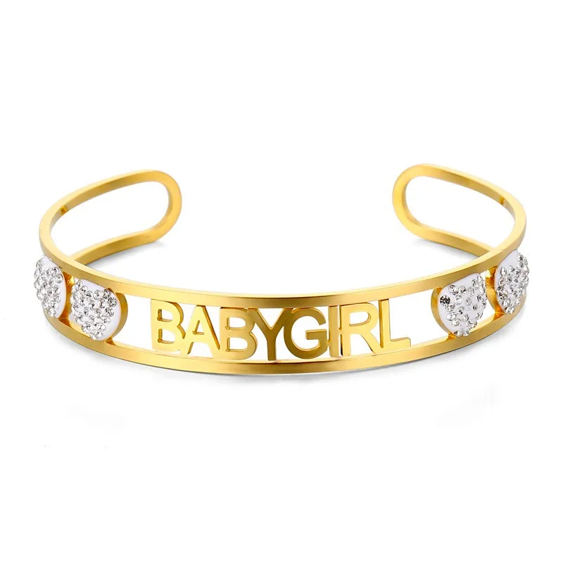 Персонализированные именные браслеты для женщин Babygirl именной браслет с фианитом