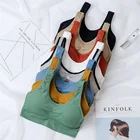 Женский мягкий бюстгальтер для йоги, женские спортивные бюстгальтеры, женская уличная одежда, бесшовный спортивный топ без рукавов