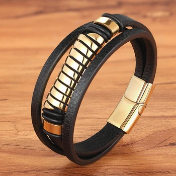 Fashion Geometric Design - Multi-layer Stainless Steel Bracelet 1