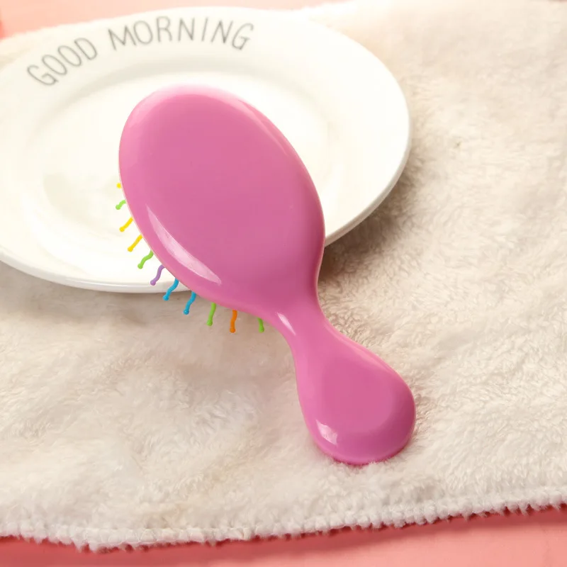 

Baby Boys Girls Hair Comb Candy Color Plastic Hair Brush Child Portable Travel Anti-static Comfortable Head Massager Combs