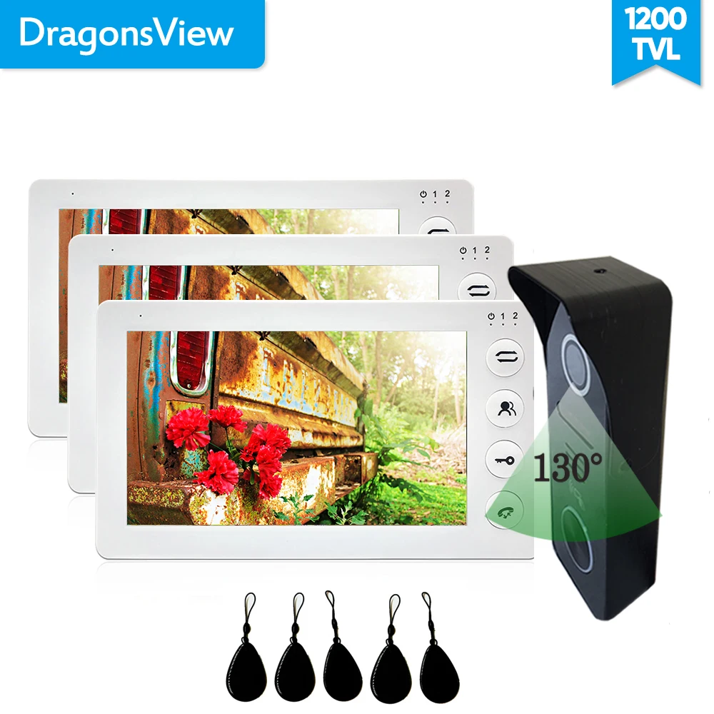 Видеодомофон Dragonsview 7 дюймов дверной звонок камера система видео контроля