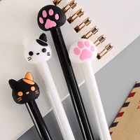 10pcs cute gel pen cartoon cat cat paw gel pen 0 5 mm black ink writing stationery school office supplies
