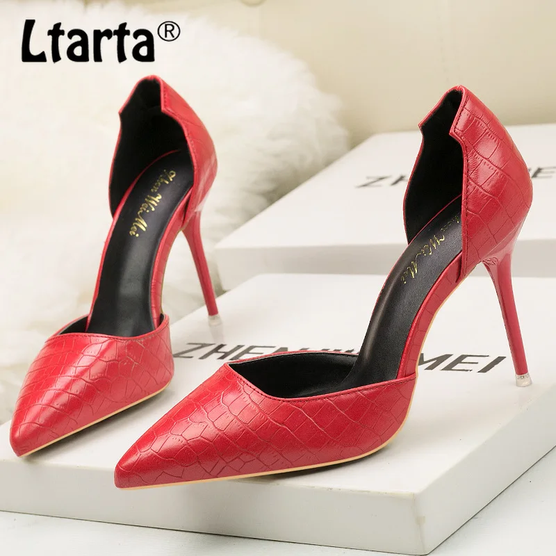 Женские туфли лодочки LTARTA 2020 модные облегающие сексуальные из искусственной