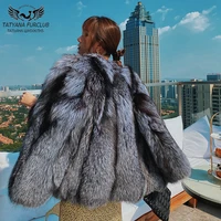 2022 winter fashion whole skin real silver fox fur jackets women natural fox fur coat trendy female luxury fur coats outfit new