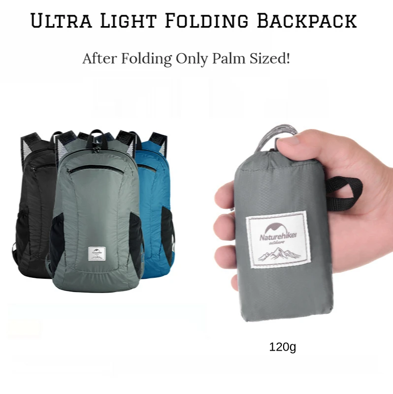 

Naturehike Ultralight Folding Backpack Portable Outdoor Waterproof Backpack Waterproof Index 2000+ Super Light 120G