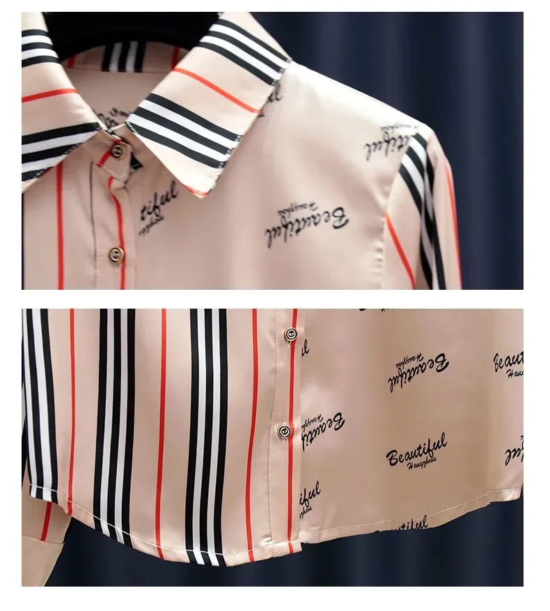 Женская блузка с длинным рукавом принтом весна-осень LS063 | одежда