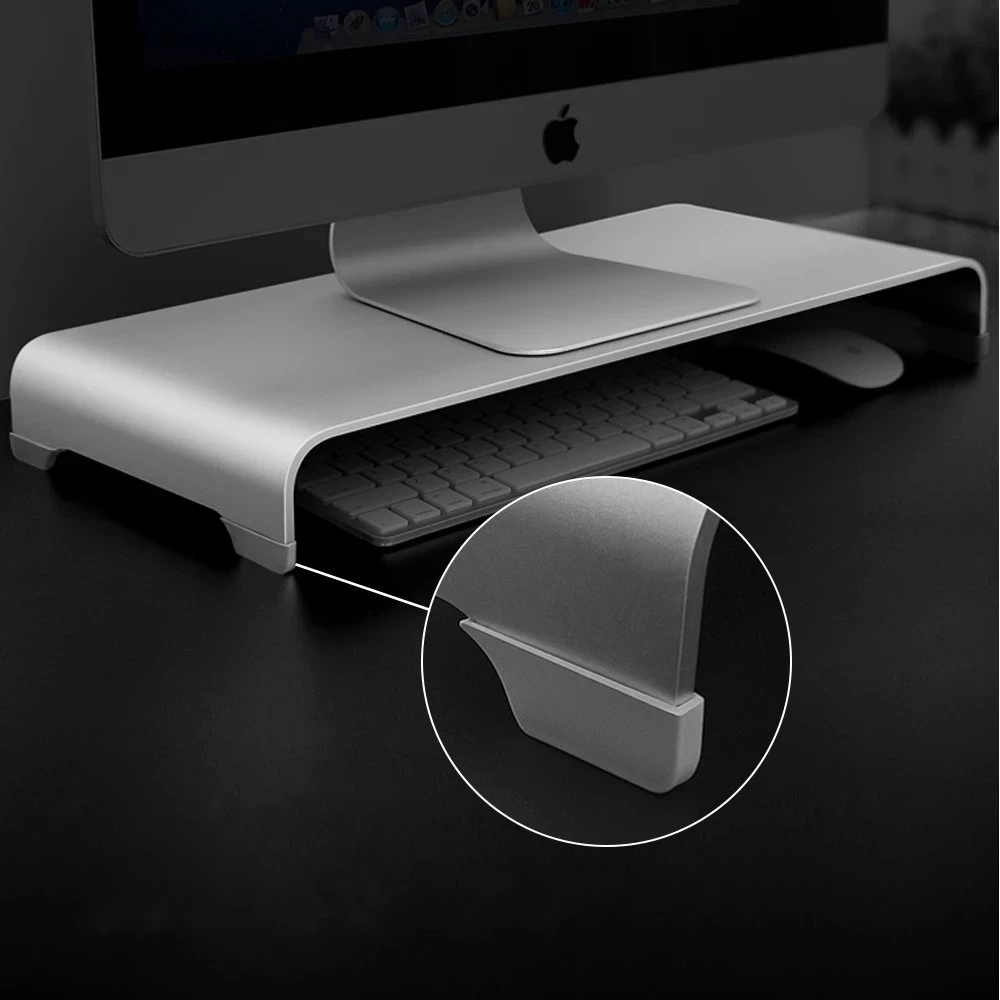para Mac Monitor de Alumínio Suporte de Mesa Metal Suporte Portátil Universal Computador Riser Base