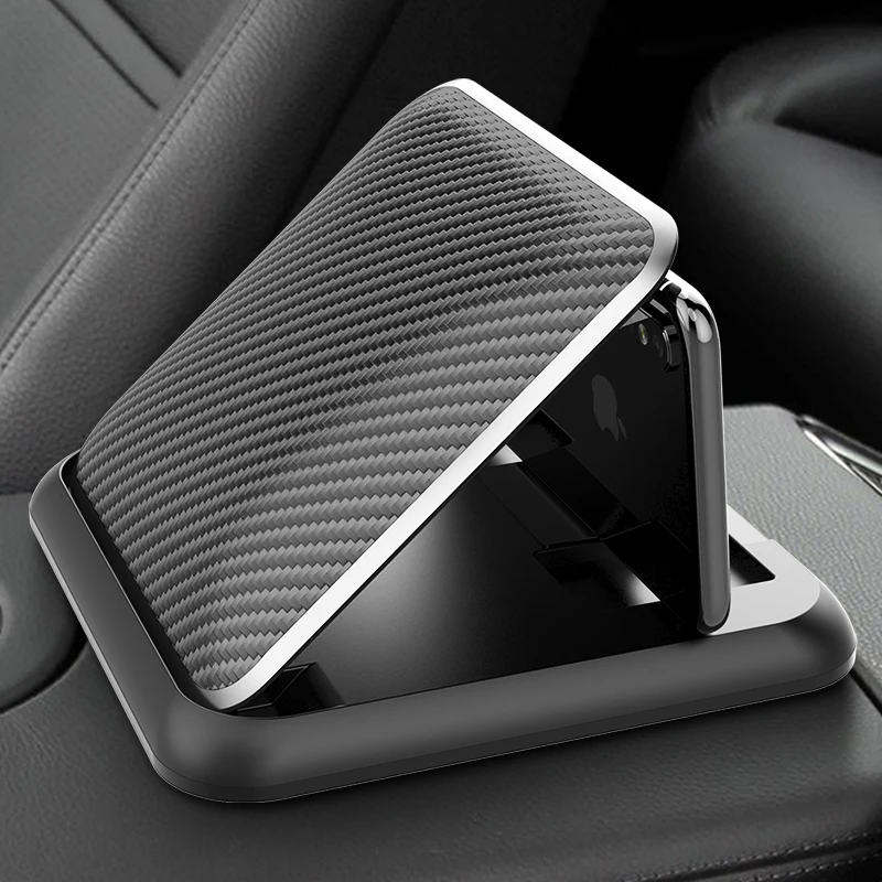 carbon fiber car phone holder dashboard universal 3 to 7 inch mobile phone clip mount bracket for iphone xr xs max gps stand free global shipping