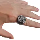 Мужское Винтажное кольцо в стиле ретро, Крутое кольцо с печатью сломанной трещины, 649D