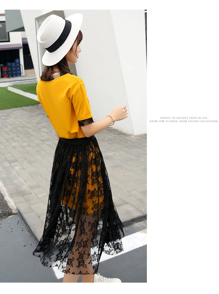 Модные повседневные высококачественные женские длинные футболки Топы + половина