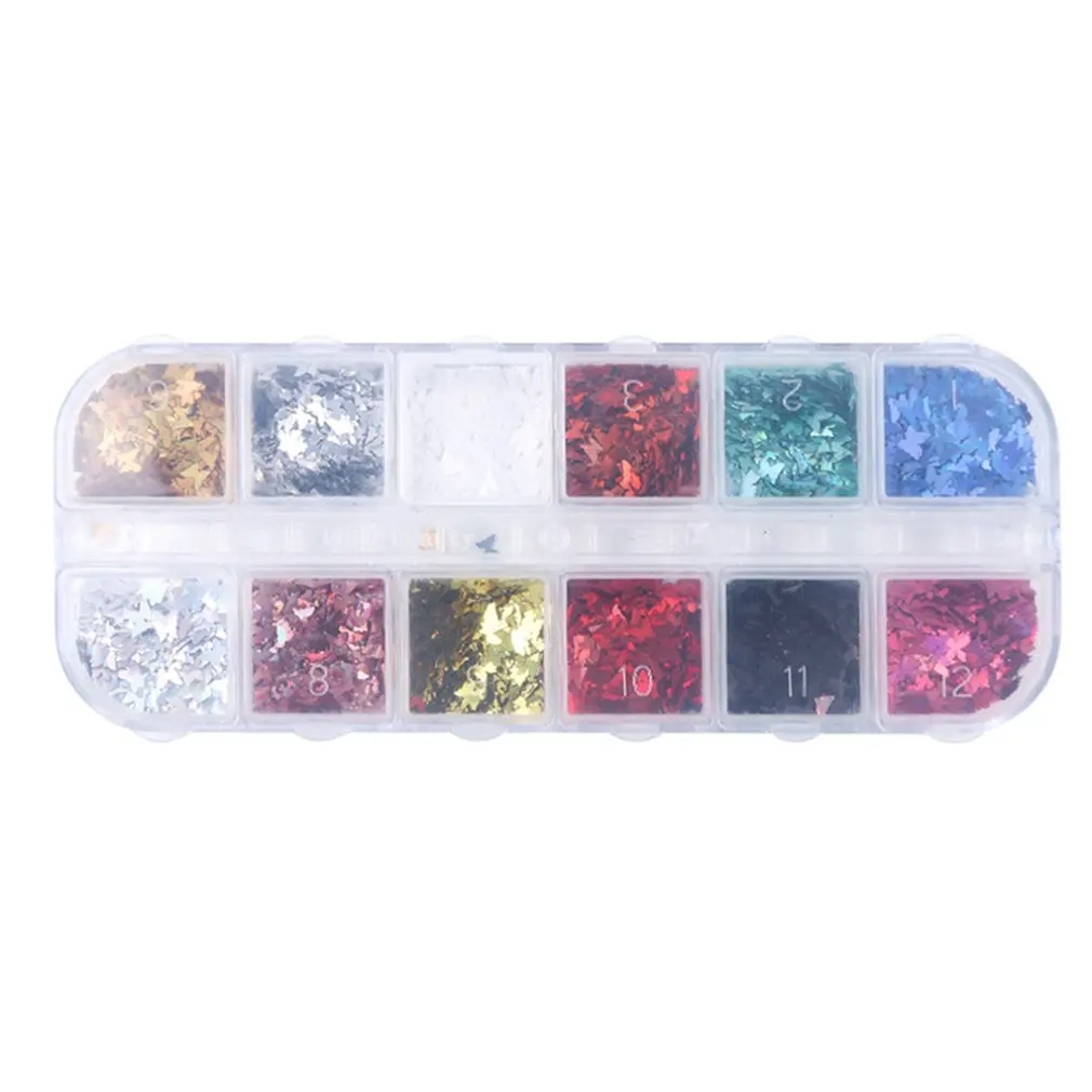 Набор из 12 сеток блестки для ногтей сделай сам чешуйчатые украшения великолепные