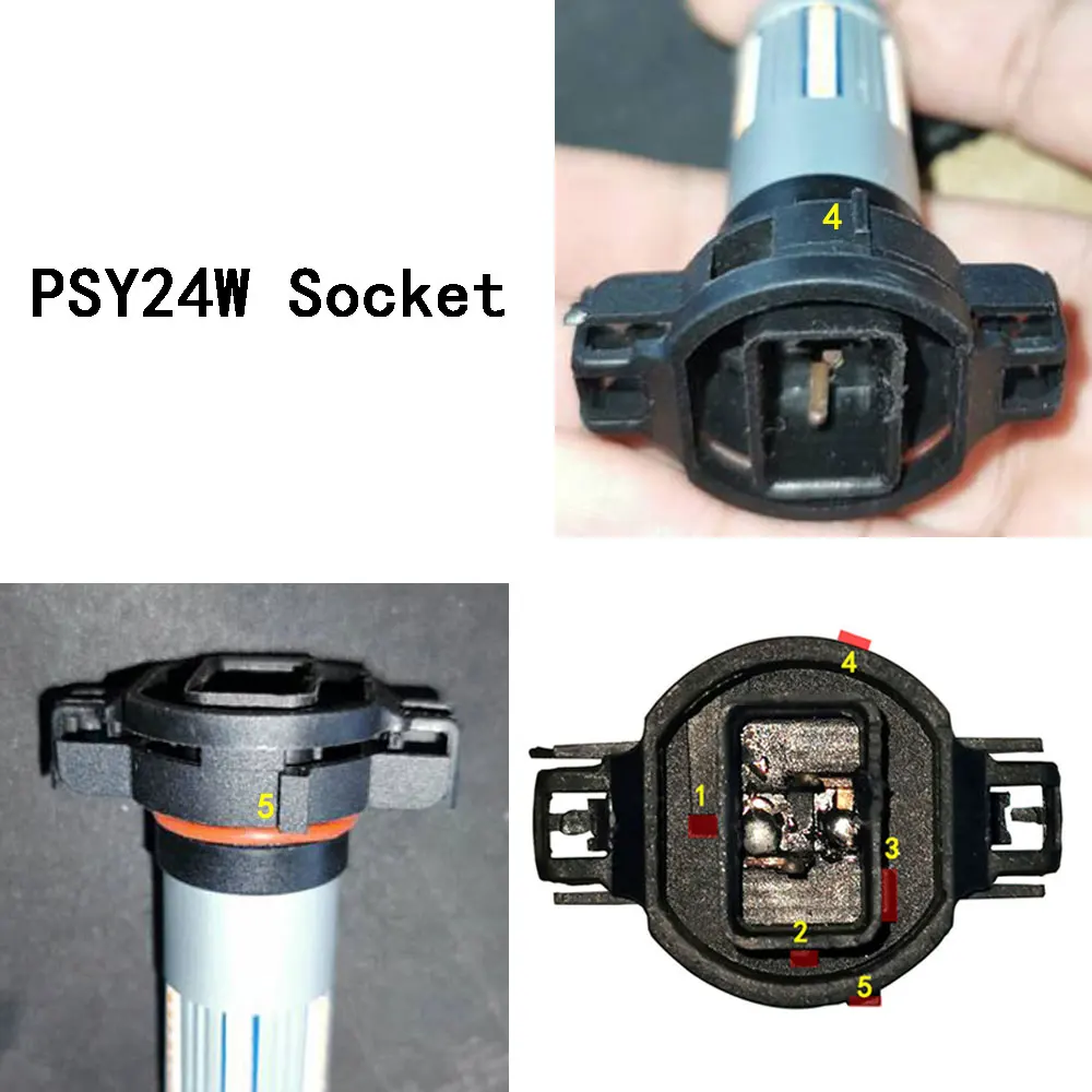 Светодиодные поворотники PSY24W 2 шт. лампы янтарного и желтого цвета Canbus бесплатно