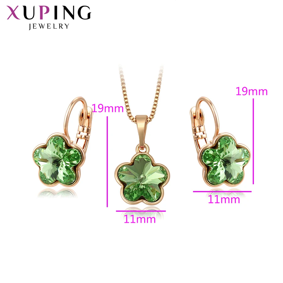 Xuping ювелирное изделие в форме цветка Кристаллы Набор украшений для женщин и