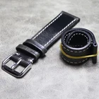 Ремешок из натуральной кожи для часов, сменный Браслет для Amazfit Huawei Samsung Galaxy Watch Active2 Gear S3, 18 мм 20 мм 22 мм 21 мм