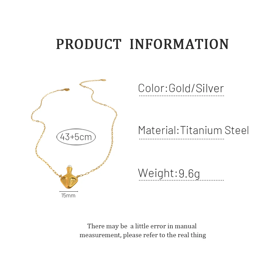 

Monlansher Unusual Allotype Kettle Bottle Pendant Necklace Titanium Steel Chain Necklace Statement Vintage Necklaces Jewelry