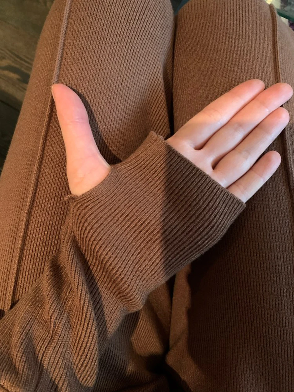 Женский трикотажный свитер-водолазка элегантный пуловер с длинным рукавом и