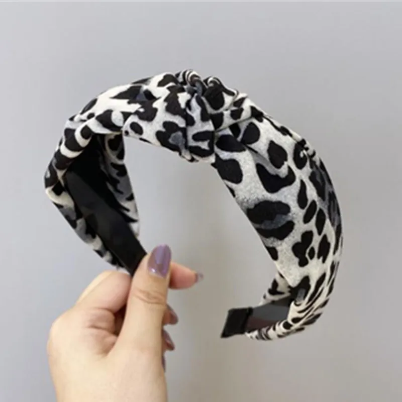 Ободок с леопардовым принтом Для женщин широкий животных повязка для головы