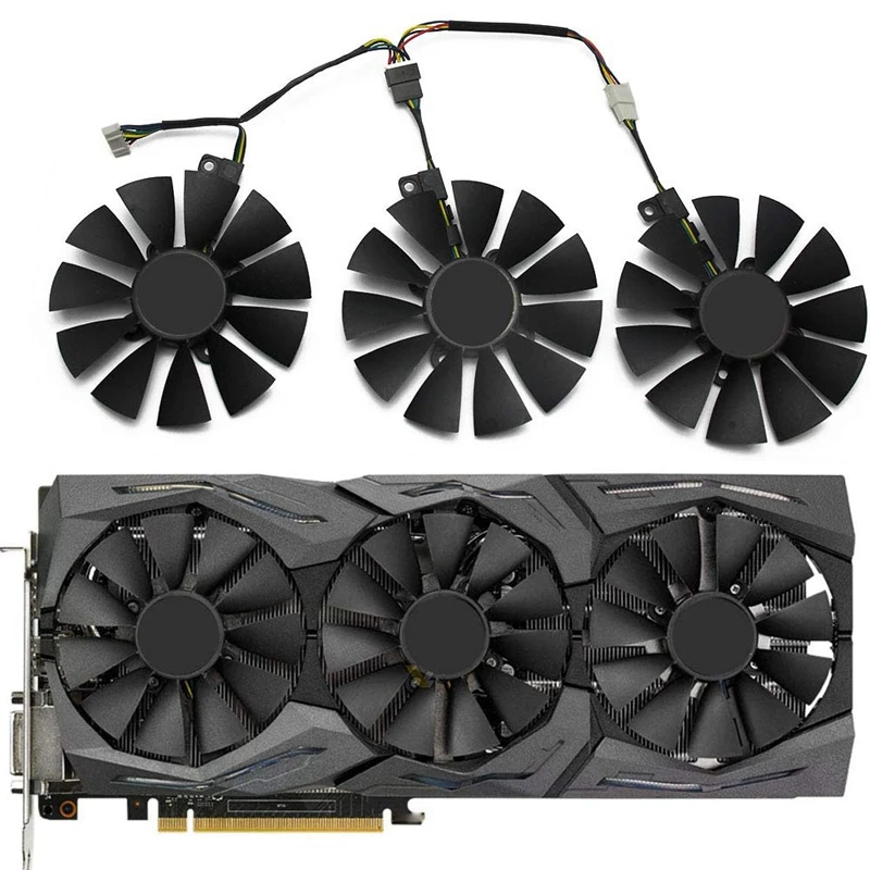 PLD09210S12M PLD09210S12HH Вентилятор охлаждения заменить кулер для ASUS Strix GTX1060 OC 1070 1080 GTX1080Ti