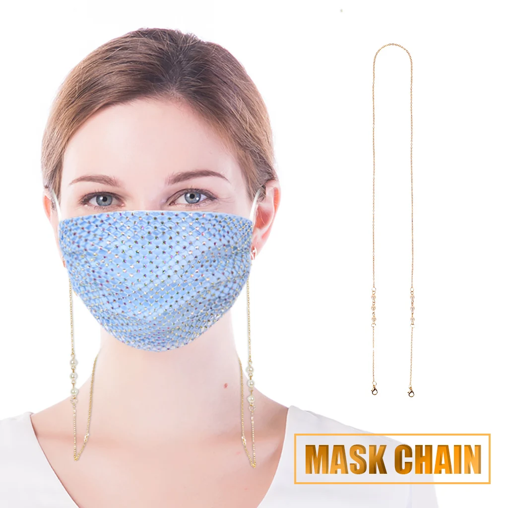 

New Fashion Sunglasses Chain Glasses Spectacles Pearl Decoration Vintage Chain Holder Cord Lanyard Necklace Eyewear Accessories