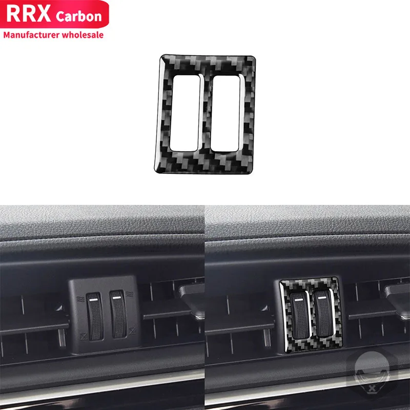 

For Toyota Corolla Levin 2014 2015 2016 2017 2018 Carbon Fiber Central AC Air Outlet Adjusting Frame Stickers Car Accessories