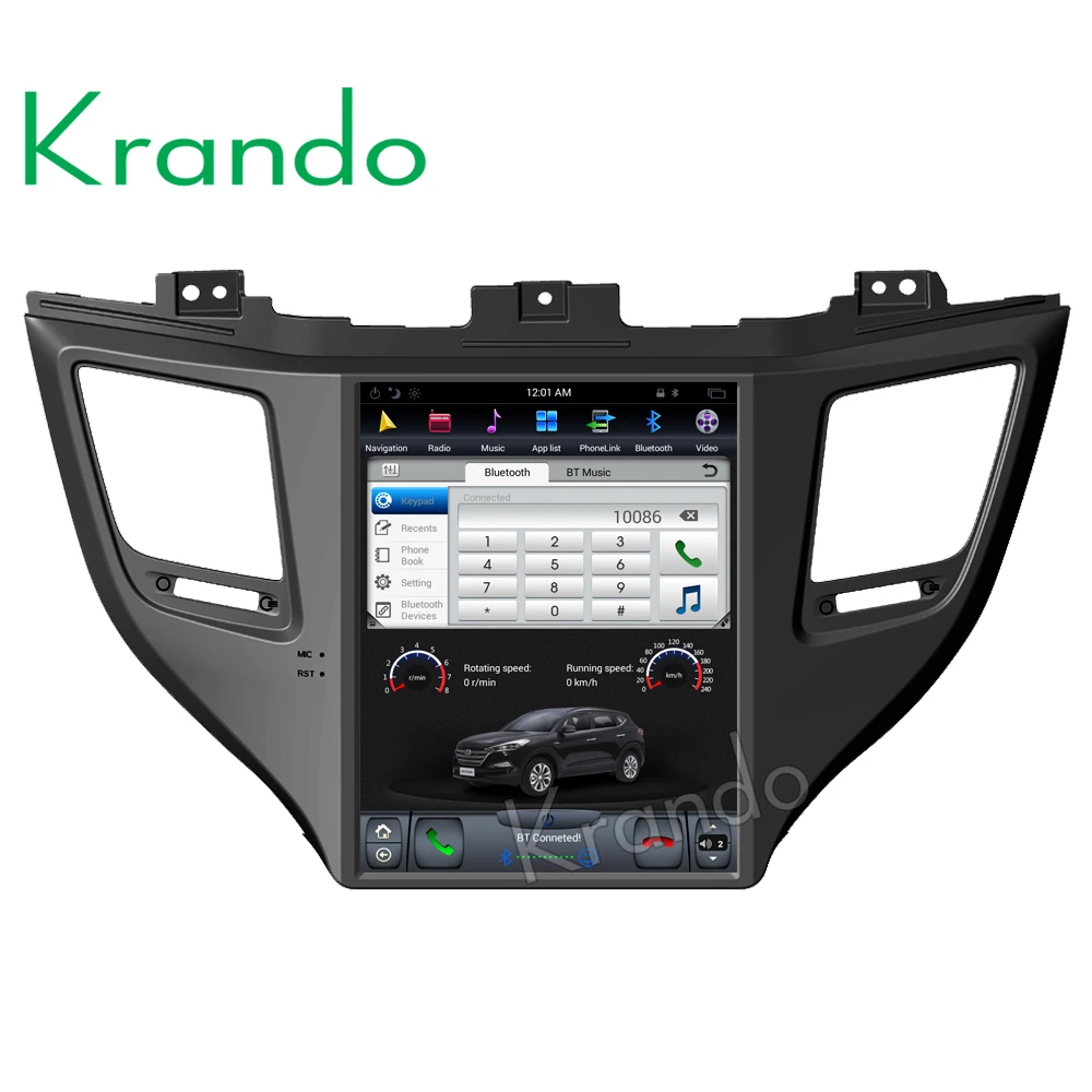 Krando Android 8 1 10 4 &quotverticial автомобильный dvd плеер с экраном для Hyundai Tucson 2015 + GPS