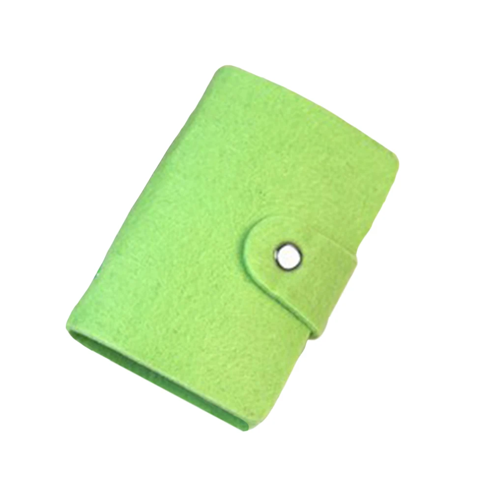 

Travel Dustproof Solid With 24 Sub Box Portable Home Wool Felt Fashion Daily Anti Scratch Women Card Wallet