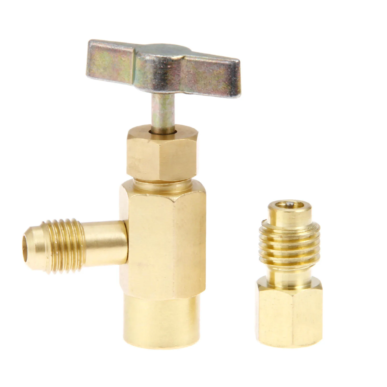 Латунный дозатор для хладагента Yetaha R134A R12 R22 R134a коллектор 1/4 дюйма SAE Женский x 1/2
