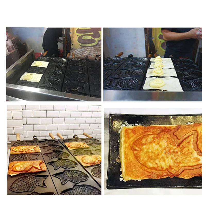 Тайваньский круассаны Taiyaki кастрюля коммерческий антипригарный Электрический 6