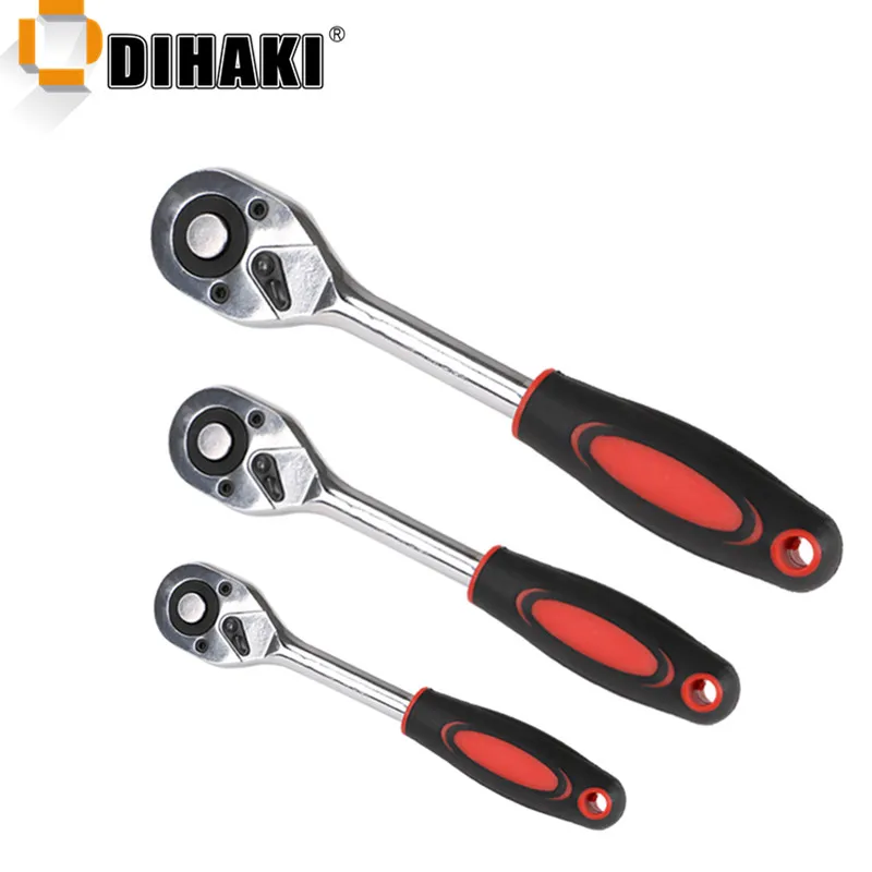 

1/4" 3/8" 1/2" Quality Ratchet Wrench 24 Teeth Torque Wrench Chrome Vanadium Steel Quick Release Wrench Repairing Tools
