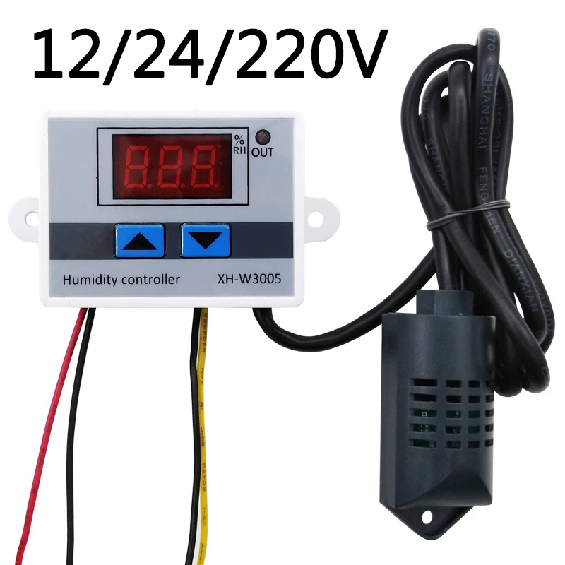 

1 Set Digital Humidity Control Controller Switch Hygrometer With Humidity Sensor Part Wholesale